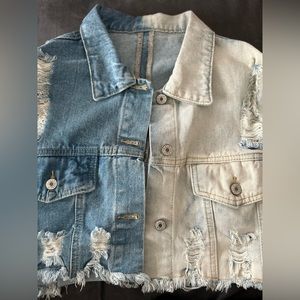 Cropped denim jacket